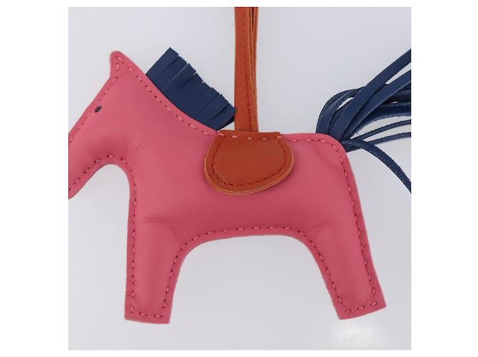 Hermès HERMES Rodeo PM Charm Leather Pink Navy Auth LN101M Navy blue - view 4