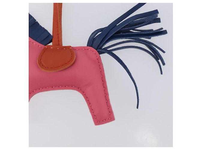Hermès HERMES Rodeo PM Charm Leather Pink Navy Auth LN101M Navy blue - view 5