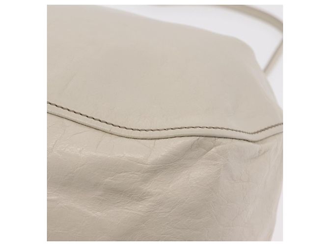 Bolso de mano Miu Miu de cuero 2way White Gold Auth 167659M Blanco Dorado - vista 18