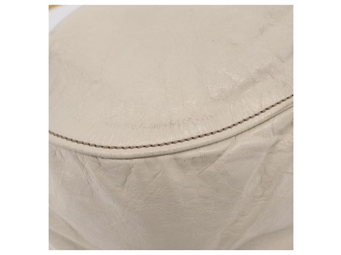 Bolso de mano Miu Miu de cuero 2way White Gold Auth 167659M Blanco Dorado - vista 19