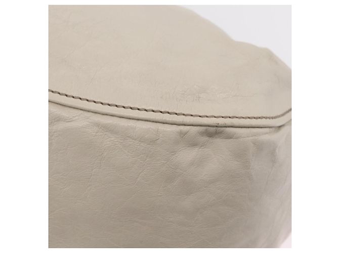 Bolso de mano Miu Miu de cuero 2way White Gold Auth 167659M Blanco Dorado - vista 20