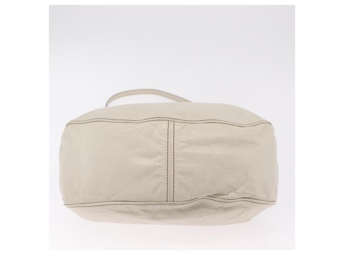 Bolso de mano Miu Miu de cuero 2way White Gold Auth 167659M Blanco Dorado - vista 5