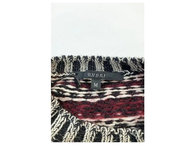 Gucci Pull en laine bordeaux - vue 5