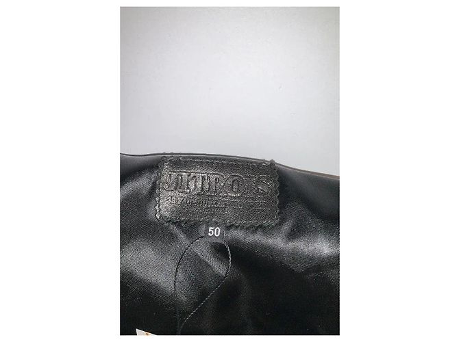 Chaqueta Jitrois de cuero marrón Castaño - vista 5