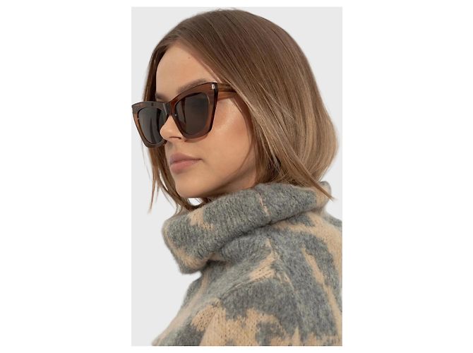 Autre Marque Saint Laurent SL 214 Kate Brille Braun - Ansicht 2
