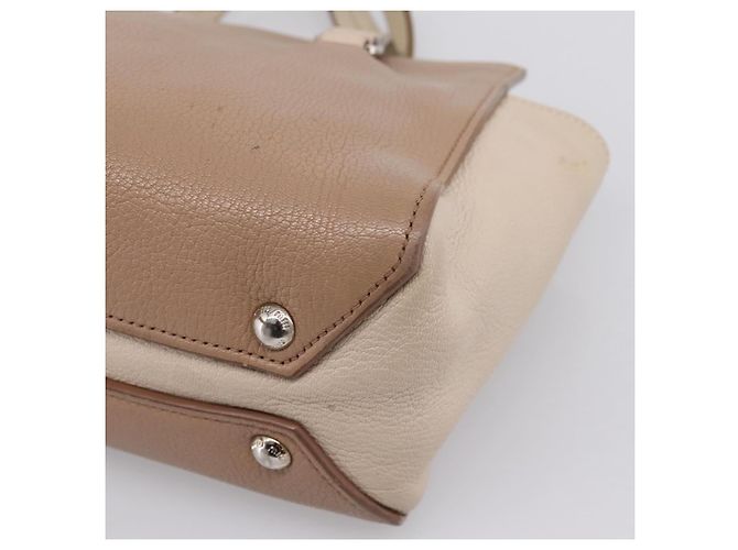 Miu Miu Handtasche aus Leder Beige Silver Auth bs37489 Silber - Ansicht 17