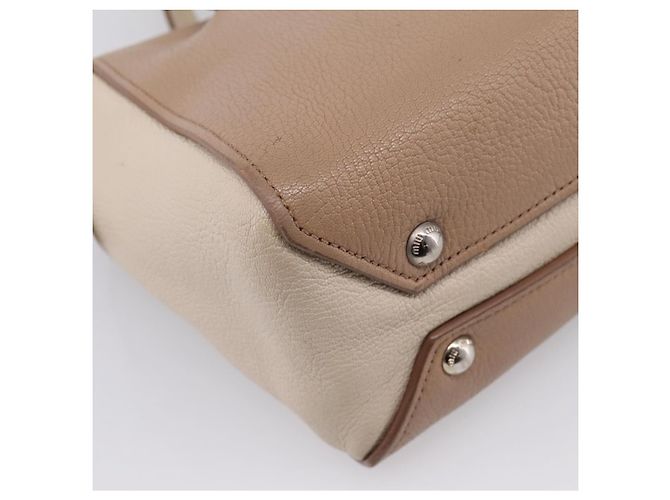 Miu Miu Handtasche aus Leder Beige Silver Auth bs37489 Silber - Ansicht 18
