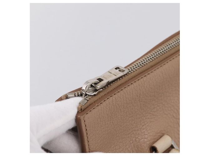 Miu Miu Handtasche aus Leder Beige Silver Auth bs37489 Silber - Ansicht 20
