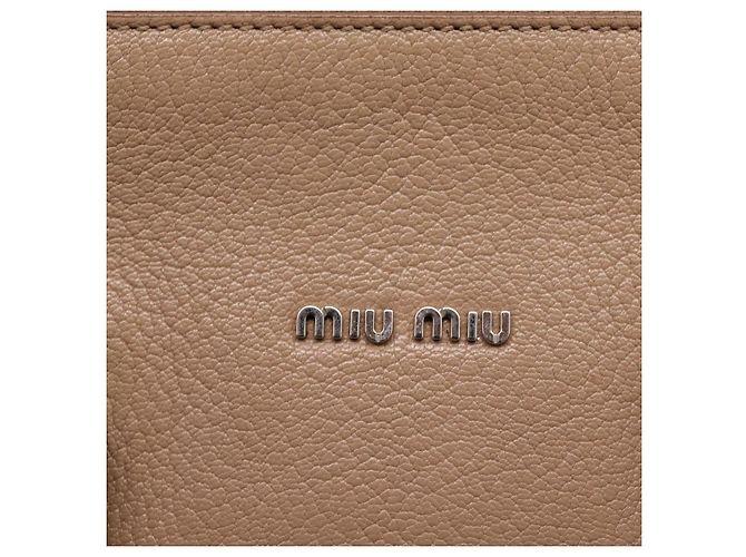 Miu Miu Handtasche aus Leder Beige Silver Auth bs37489 Silber - Ansicht 21