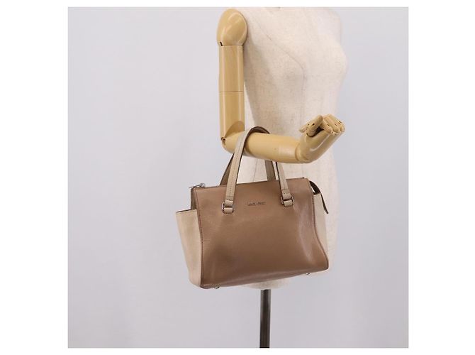 Miu Miu Handtasche aus Leder Beige Silver Auth bs37489 Silber - Ansicht 27