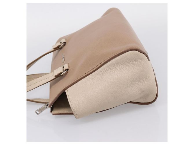Miu Miu Handtasche aus Leder Beige Silver Auth bs37489 Silber - Ansicht 3