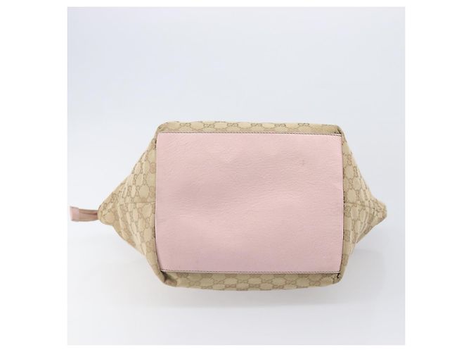 Borsa a mano GUCCI GG Canvas Sherry Line Beige Gold 131230 Auth 205412 D'oro - vista 11