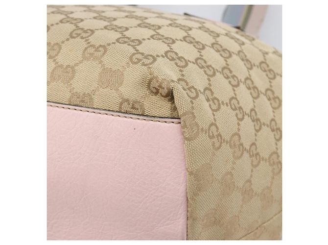 Borsa a mano GUCCI GG Canvas Sherry Line Beige Gold 131230 Auth 205412 D'oro - vista 14