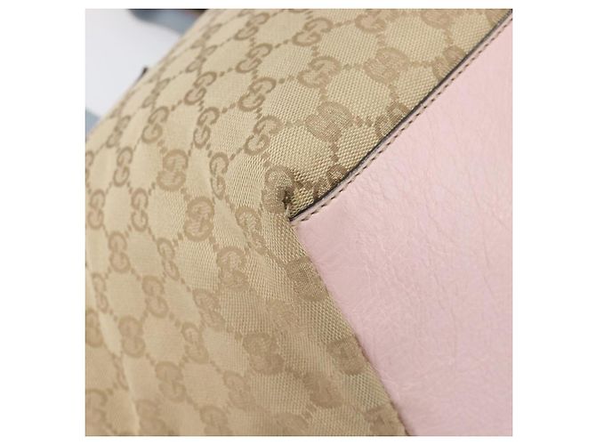 Borsa a mano GUCCI GG Canvas Sherry Line Beige Gold 131230 Auth 205412 D'oro - vista 15