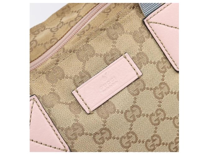 Borsa a mano GUCCI GG Canvas Sherry Line Beige Gold 131230 Auth 205412 D'oro - vista 17