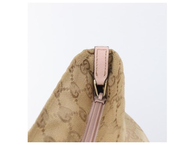 Borsa a mano GUCCI GG Canvas Sherry Line Beige Gold 131230 Auth 205412 D'oro - vista 19