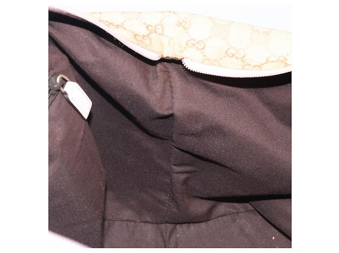 Borsa a mano GUCCI GG Canvas Sherry Line Beige Gold 131230 Auth 205412 D'oro - vista 23