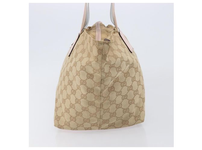 Borsa a mano GUCCI GG Canvas Sherry Line Beige Gold 131230 Auth 205412 D'oro - vista 4