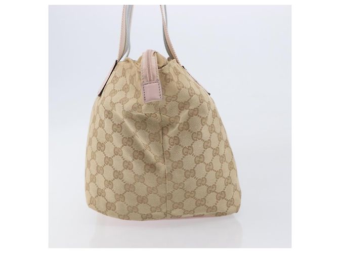 Borsa a mano GUCCI GG Canvas Sherry Line Beige Gold 131230 Auth 205412 D'oro - vista 5