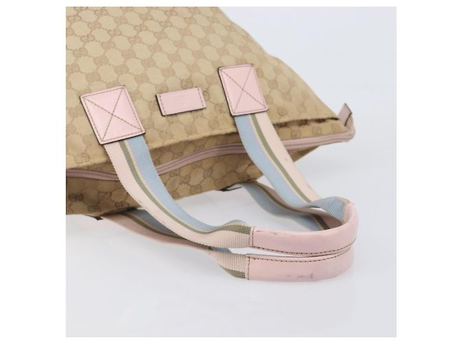Borsa a mano GUCCI GG Canvas Sherry Line Beige Gold 131230 Auth 205412 D'oro - vista 7
