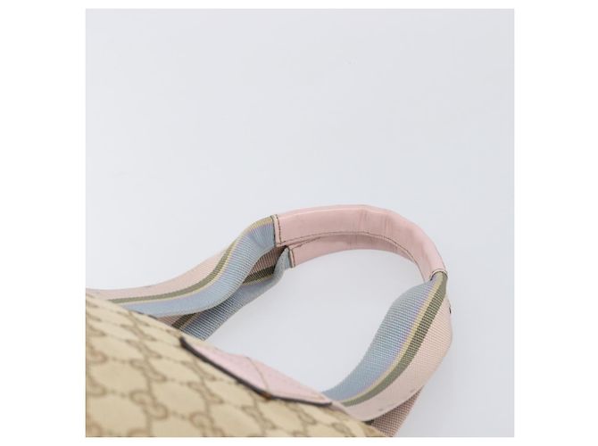 Borsa a mano GUCCI GG Canvas Sherry Line Beige Gold 131230 Auth 205412 D'oro - vista 9