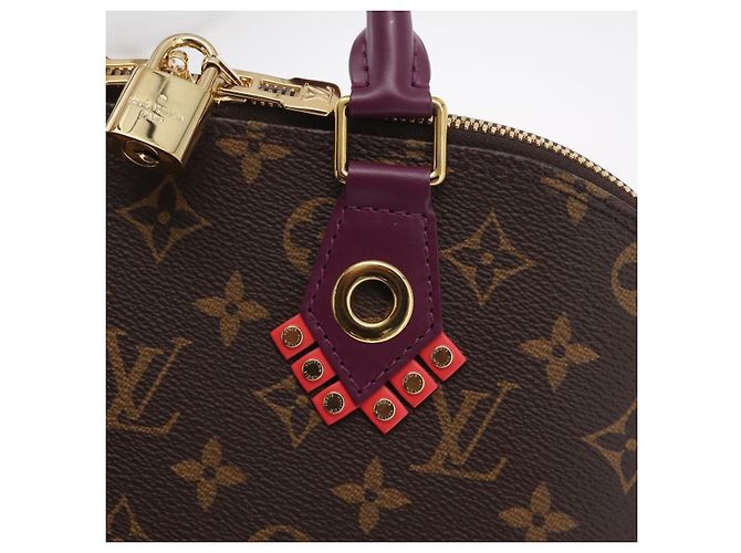 LOUIS VUITTON Monogram Totem Alma PM Hand Bag Purple LV Auth 206881SAM Roxo Monograma - vista 19