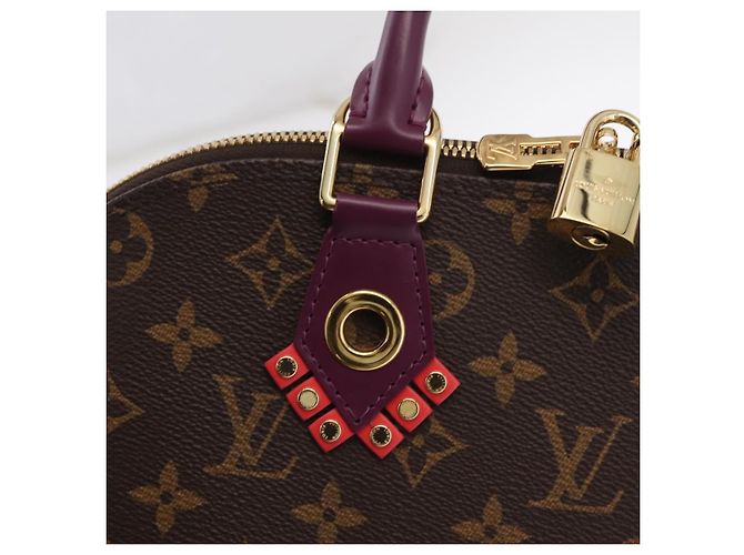LOUIS VUITTON Monogram Totem Alma PM Hand Bag Purple LV Auth 206881SAM Roxo Monograma - vista 20