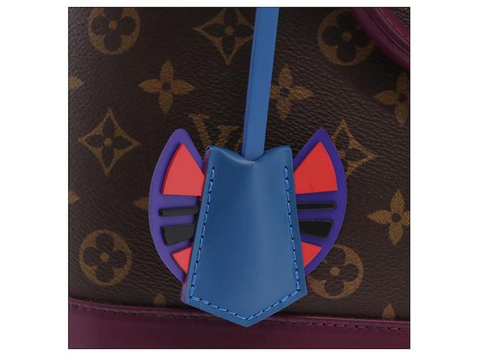 LOUIS VUITTON Monogram Totem Alma PM Hand Bag Purple LV Auth 206881SAM Roxo Monograma - vista 22