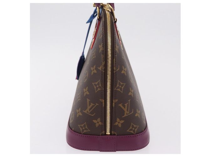 LOUIS VUITTON Monogram Totem Alma PM Hand Bag Purple LV Auth 206881SAM Roxo Monograma - vista 3
