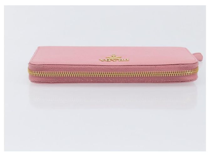 Saffiano Portafoglio lungo PRADA in pelle Safiano Pink Gold Auth 206818A Rosa D'oro - vista 5