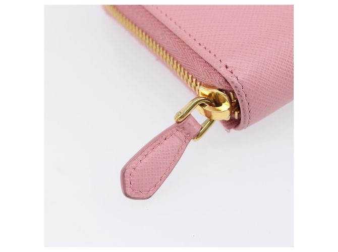 Saffiano Portafoglio lungo PRADA in pelle Safiano Pink Gold Auth 206818A Rosa D'oro - vista 7