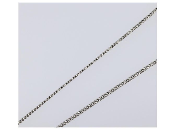 Collana CHANEL Camelia Metallo Argento CC Auth 199739 - vista 14