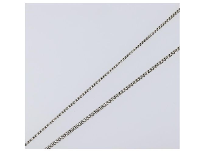 Collana CHANEL Camelia Metallo Argento CC Auth 199739 - vista 6