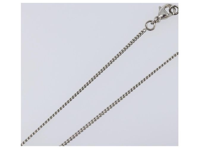 Collana CHANEL Camelia Metallo Argento CC Auth 199739 - vista 7