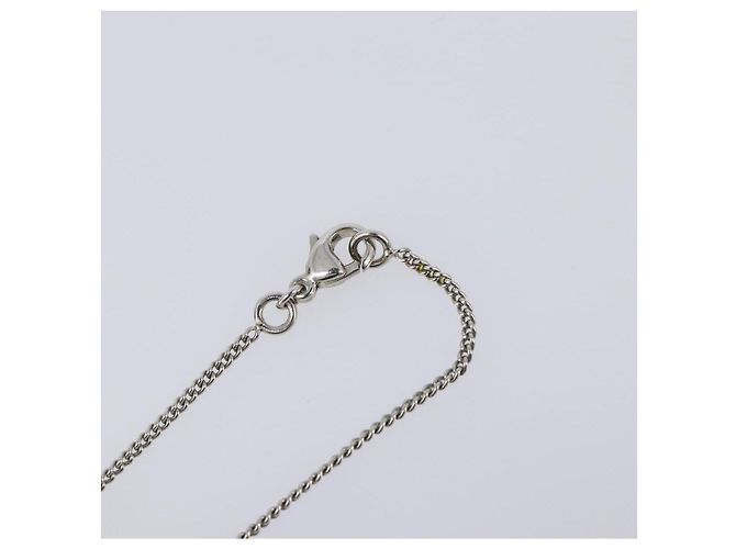Collana CHANEL Camelia Metallo Argento CC Auth 199739 - vista 8