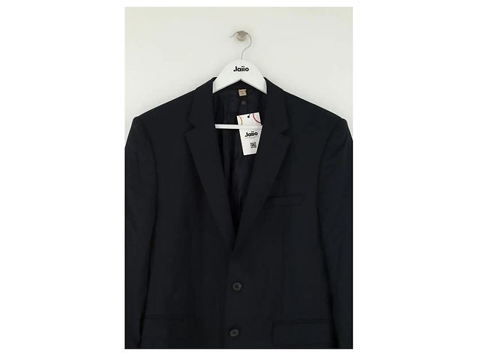 Giacca Burberry in lana blu uomo L - vista 2