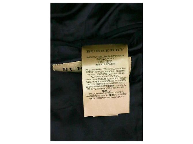 Giacca Burberry in lana blu uomo L - vista 5