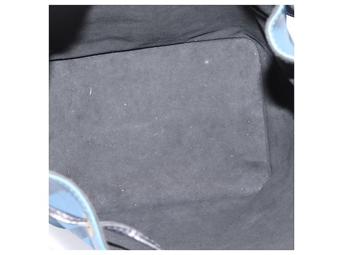 LOUIS VUITTON Borsa a tracolla Epi Petit Noe Nero Blu M44152 LV Auth 206620 - vista 11