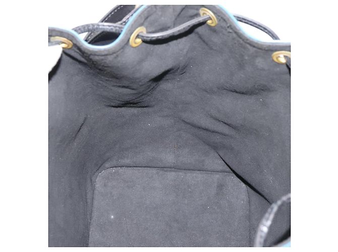 LOUIS VUITTON Borsa a tracolla Epi Petit Noe Nero Blu M44152 LV Auth 206620 - vista 17