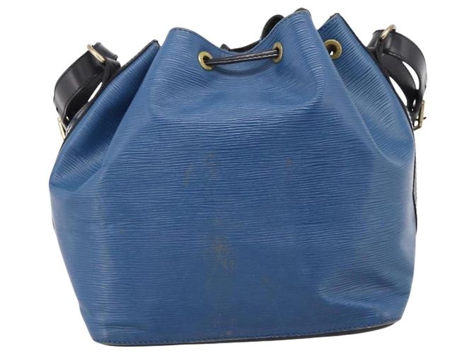 LOUIS VUITTON Borsa a tracolla Epi Petit Noe Nero Blu M44152 LV Auth 206620 - vista 2