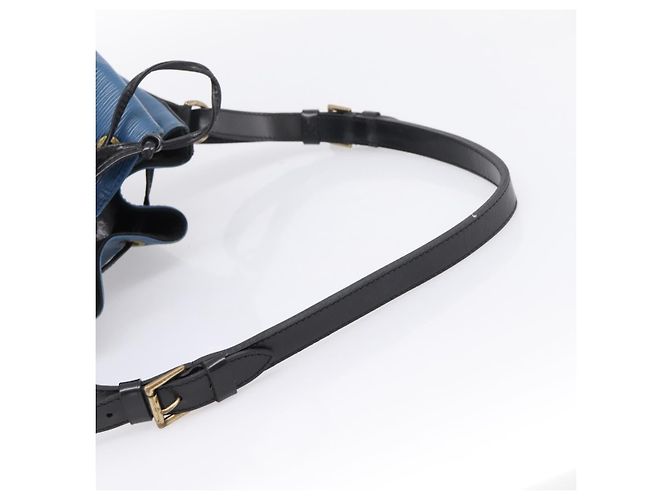 LOUIS VUITTON Borsa a tracolla Epi Petit Noe Nero Blu M44152 LV Auth 206620 - vista 7