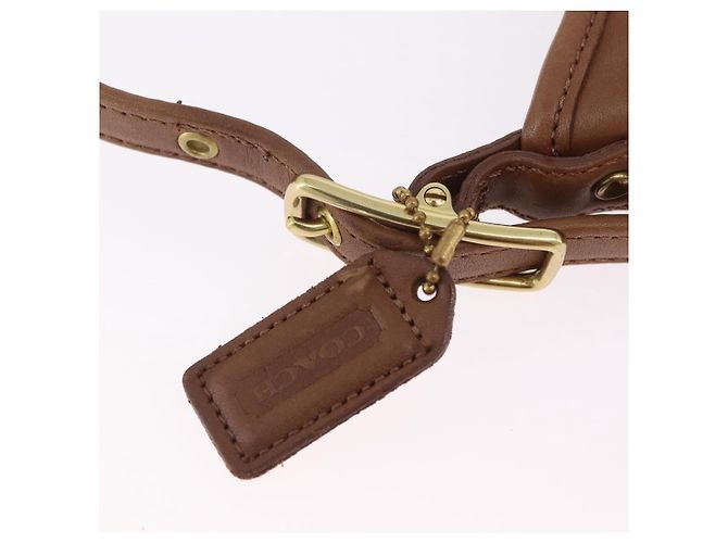 Borsa a mano Coach in pelle marrone e oro autentica 205368A D'oro - vista 17