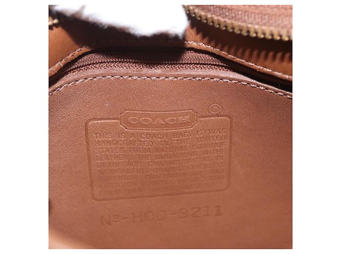 Borsa a mano Coach in pelle marrone e oro autentica 205368A D'oro - vista 19