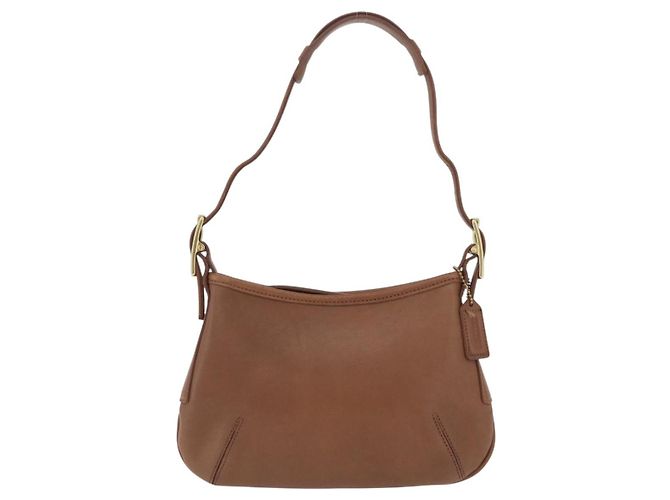 Borsa a mano Coach in pelle marrone e oro autentica 205368A D'oro - vista 2