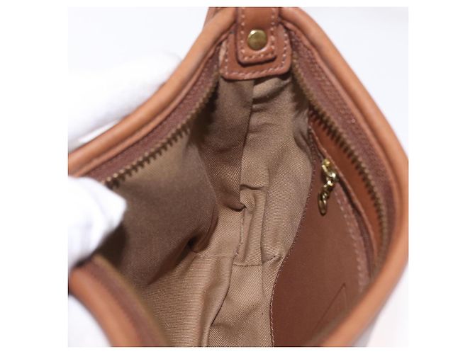 Borsa a mano Coach in pelle marrone e oro autentica 205368A D'oro - vista 21