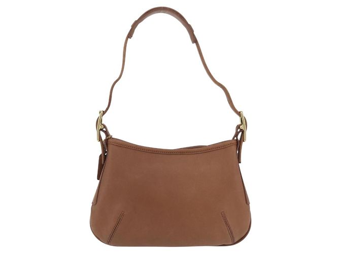 Borsa a mano Coach in pelle marrone e oro autentica 205368A D'oro - vista 3
