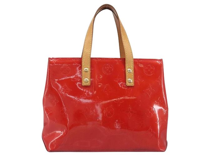 LOUIS VUITTON Monogram Vernis Reade PM Handtasche Red Rouge M91088 LV Auth bs37470 Rot - Ansicht 13