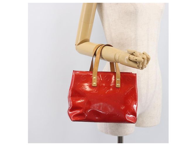 LOUIS VUITTON Monogram Vernis Reade PM Handtasche Red Rouge M91088 LV Auth bs37470 Rot - Ansicht 26