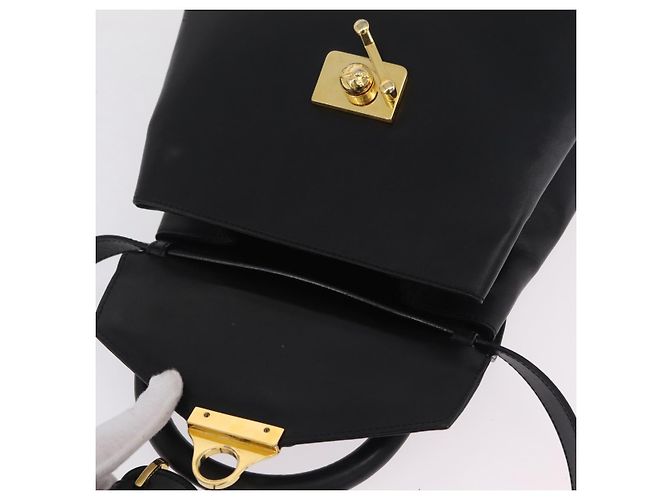 Borsa a mano Salvatore Ferragamo in pelle 2way Nero Oro Auth ar14300 D'oro - vista 19