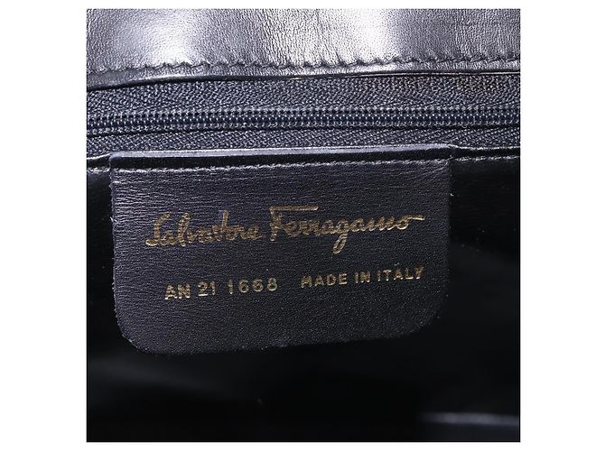 Borsa a mano Salvatore Ferragamo in pelle 2way Nero Oro Auth ar14300 D'oro - vista 22